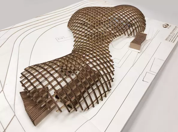 Projektstudie Wolke Schwimmbad Imst